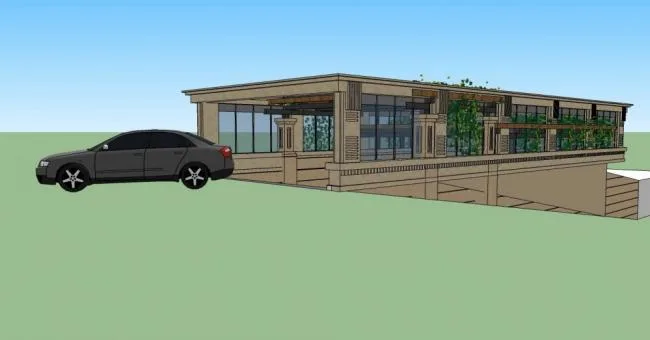 Sketchup Material Model | Building Components, Garage Entrance, European Style