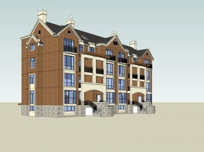 Sketchup Villa Model | Multi row Villa, Modern Style