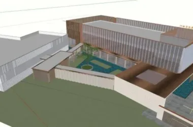 SketchUp Business Model: Modern Clubhouse Design for Commercial Buildings-BIM WORLD