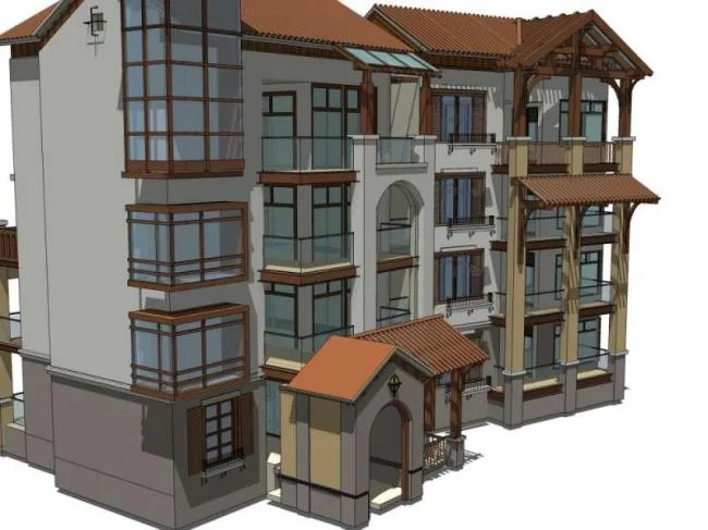 Sketchup Residential Model | Multi story Residence, European Classical Style