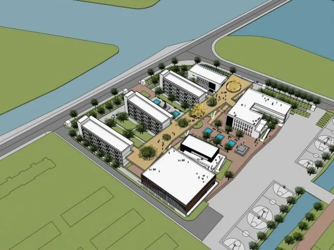 Sketchup School Model | Multi story School, Elementary School, Educational Building, Modern Style