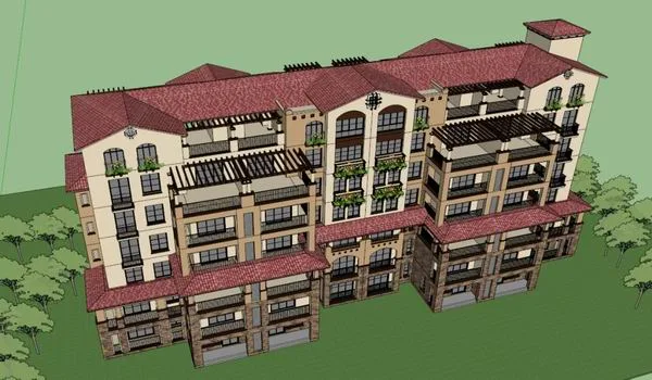 Sketchup Residential Model | Multi story Residence, Spanish Classical Style