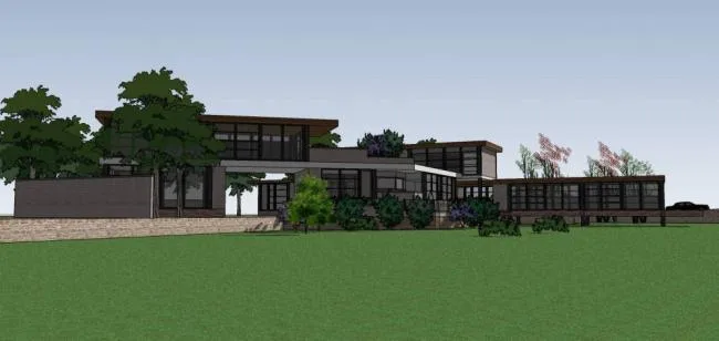 Sketchup Business Model | Multi level Meeting House, Mies Style, Modern