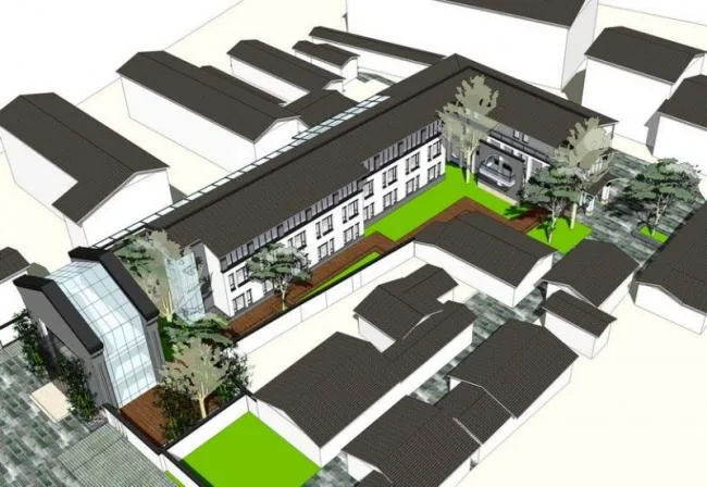 Sketchup Hotel Model | Multi story Hotel, Chinese Style