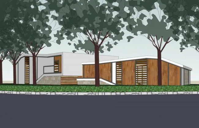 Sketchup Sketch Model | Public Toilet, Single Story, Modern Style