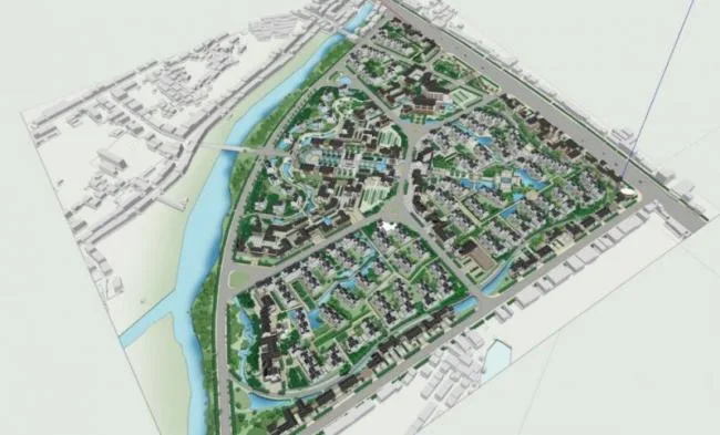 Sketchup Residential Model | Multi story Residential Community, Chinese Style