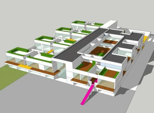 Modern Multi-Story Kindergarten and Educational Building | SketchUp School Model