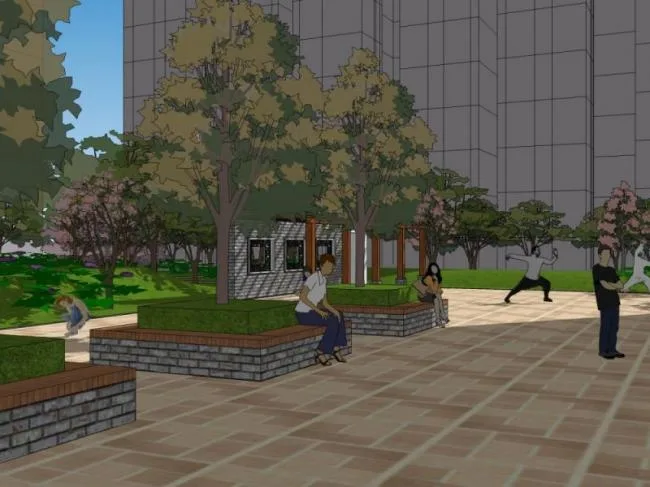 Sketchup Landscape Model | Community Landscape, Residential Landscape, Chinese Style