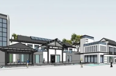 SketchUp Business Model: Multi-Story Commercial Club in Modern Chinese Style-BIM WORLD