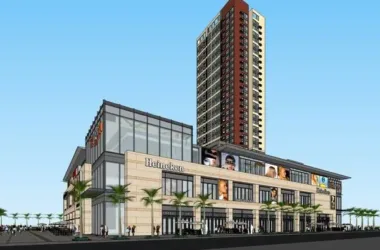 SketchUp Business Model: Modern High-Rise Apartments and Commercial Streets-BIM WORLD