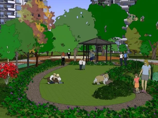 Sketchup Landscape Model | Community Landscape, Residential Landscape, Modern Style