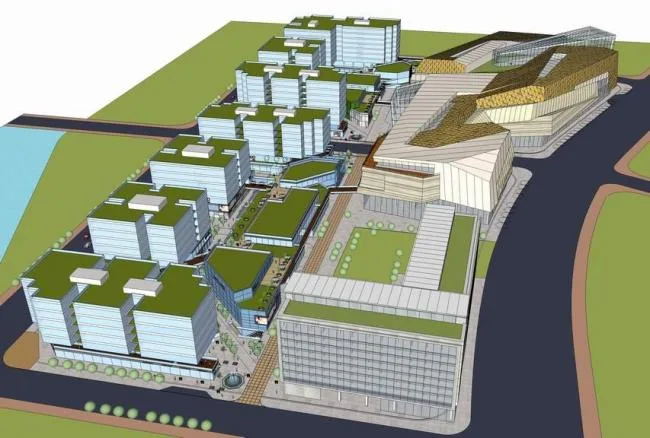Sketchup Complex Model | Multi story Commercial Complex, Small Multi story Office Building, Modern Style