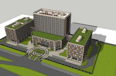 Modern Multi-Story Hybrid Hospital Model in SketchUp-BIM WORLD