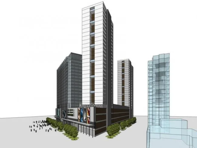 Sketchup Complex Model | Multi story High rise Complex, Office, Residential, Modern Style
