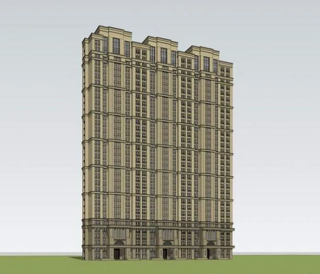 SketchUp Residential Models: High-Rise and Classical Style Buildings