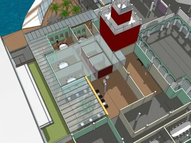 Sketchup Business Model | Multi story Clubhouse, Modern Style
