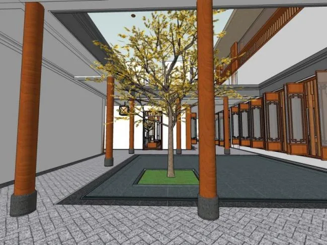 SketchUp Business Model: Exploring Clubhouse and Oriental Neoclassical Styles