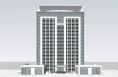 Modern High-Rise Office Model for Government and Public Institutions in SketchUp-BIM WORLD