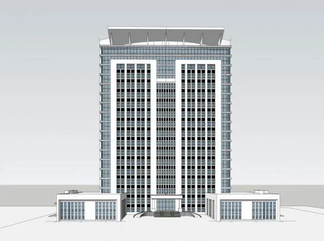 Modern High-Rise Office Model for Government and Public Institutions in SketchUp