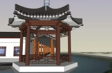 SketchUp Model: Multi-Story Ancient Chinese Academy Renovation in Traditional Style-BIM WORLD