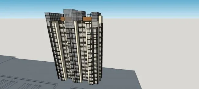 Sketchup Residential Model | Small and High rise Residential Buildings, Residential Buildings, Modern Style