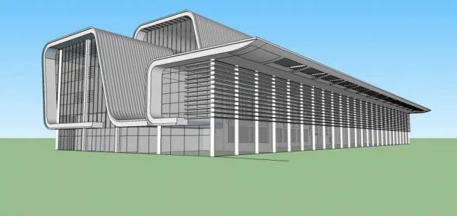 Sketchup Station Road Bridge | Multi story Railway Station, Traffic Architecture, Modern Style