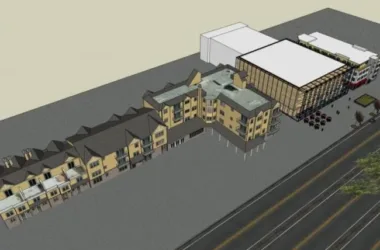 SketchUp Business Model: Modern Multi-Story Commercial Street Design-BIM WORLD