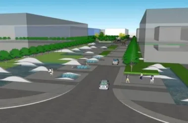 Modern Office Garden Landscape Model in SketchUp-BIM WORLD