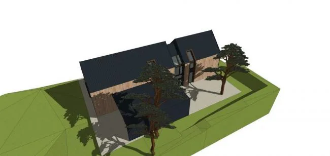 Sketchup Residential Model | Small Residence, Modern Style, Residential Building, Villa, Garden Villa