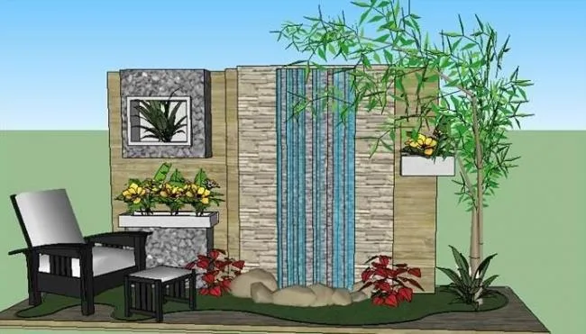 Sketchup Material Model | Landscape Wall Model Material Component