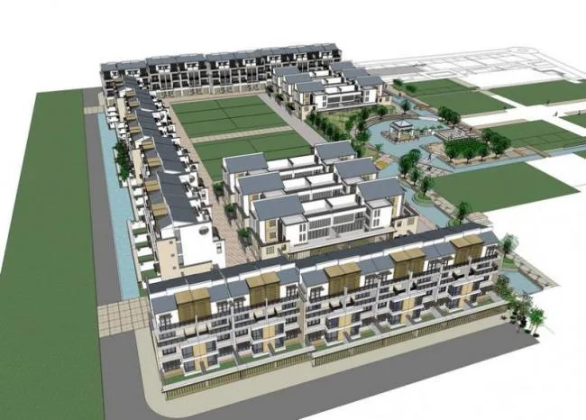 Sketchup Villa Model | Villa Cluster, New Chinese Style
