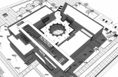SketchUp Cultural Model: Modern Multi-Story Museum Exhibition Hall-BIM WORLD