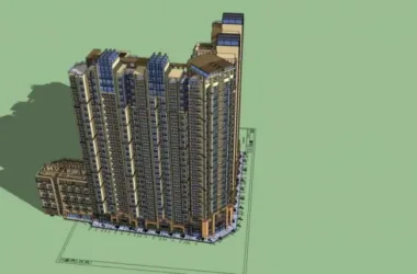 Modern Multi-Story Residential Buildings with Ground Floor Commercial Spaces | SketchUp Model-BIM WORLD