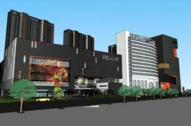Baling Shangcheng Commercial Complex: Modern High-Rise Hotel, Office Tower, and Multi-Story Retail Space in SketchUp-BIM WORLD