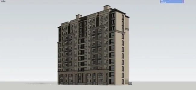 Sketchup Residential Model | High rise residential buildings, garden villas, residential buildings, classical style