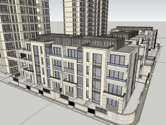 Sketchup Residential Model | High rise residential buildings, residential buildings, classical style