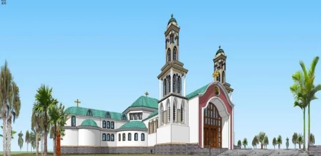 Sketchup Cultural Model | Multi story Western style Church, Cultural Architecture, Classical Style