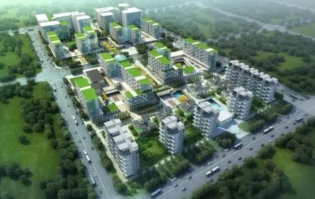 Modern Multi-Story Residential Architecture: Shanghai Hongqiao Vanke Apartment Model in SketchUp