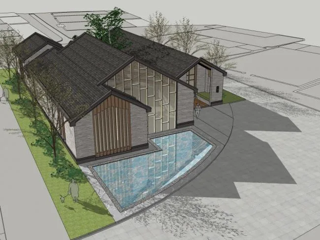 SketchUp Business Models: Clubhouses, Commercial Buildings, Modern Chinese Style, and Entertainment Facilities