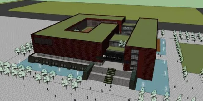 Sketchup Cultural Model | Multi story Planning Exhibition Hall, Cultural Architecture, Modern Style