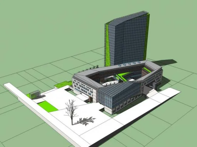 Sketchup Office Model | High rise Office Building, Modern Style