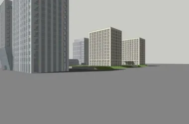 Modern High-Rise Office Building Model in SketchUp-BIM WORLD