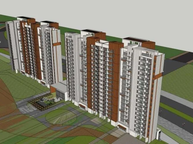 Sketchup Residential Model | High rise Residential Buildings, Modern Style