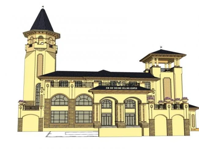 Sketchup Business Model | Multi story Club, European Classical Style