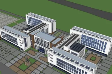 Modern Multi-Story School Campus Design | Educational Architecture in SketchUp-BIM WORLD