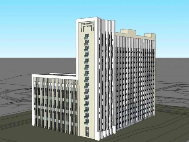 Sketchup Office Model | High rise Office Building, Classical Style