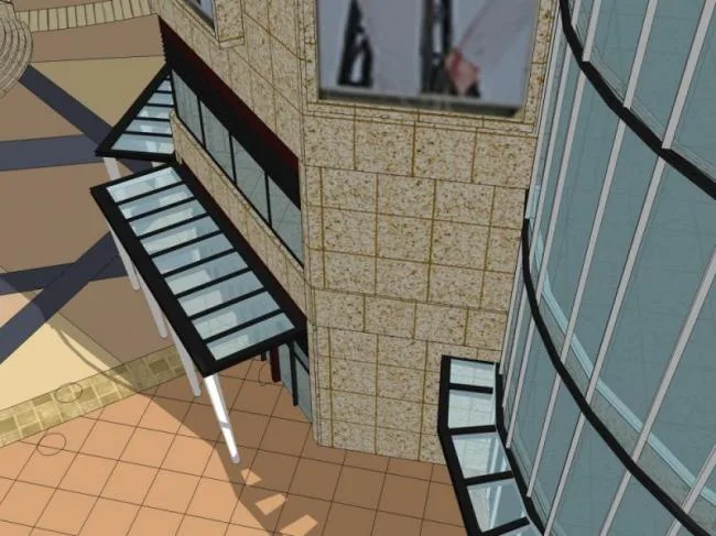 Sketchup Business Model | Multi story Business Center, Modern Style
