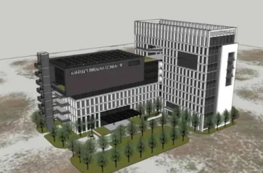 Wuhuan Technology's Modern Multi-Story Office Building SketchUp Model for Changcheng Park Industrial Biological Desulfurization Project-BIM WORLD