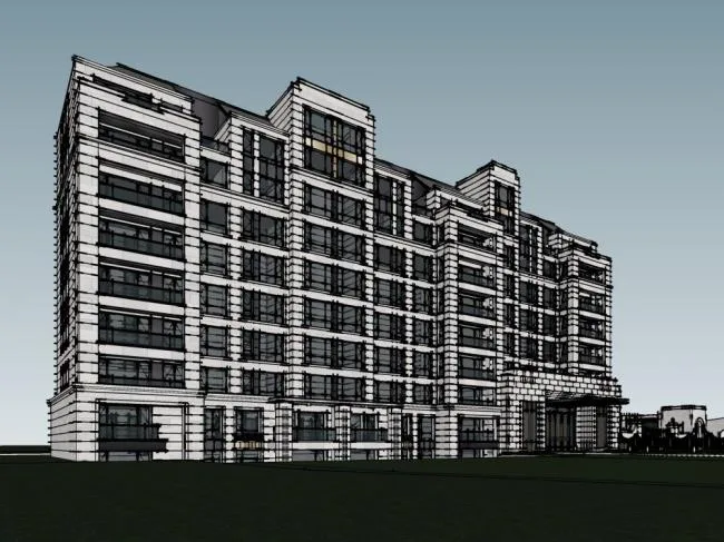 Sketchup Residential Model | High rise Residential Buildings, Residential Buildings, Modern Style