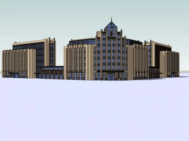 Sketchup Office Model | Multi story Office Building, Modern Style
